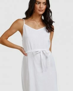 BILLABONG Tropic Sands Midi Dress WHITE -Women Clothing Shop abjwd00401 billabongw wht dtl1
