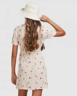 BILLABONG Feelin Peachy Mini Dress PEACHES -Women Clothing Shop abjwd00405 billabongw pec bck1