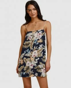 BILLABONG Tropicool Mini Dress OFF BLACK -Women Clothing Shop abjwd00406 billabongw ofb frt1