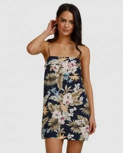 BILLABONG Tropicool Mini Dress OFF BLACK -Women Clothing Shop abjwd00406 billabongw ofb frt2
