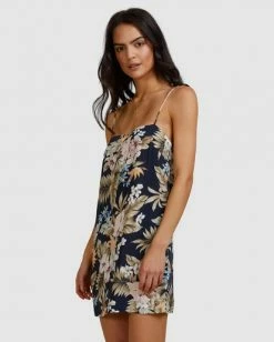 BILLABONG Tropicool Mini Dress OFF BLACK -Women Clothing Shop abjwd00406 billabongw ofb sd1