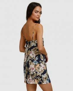 BILLABONG Tropicool Mini Dress OFF BLACK -Women Clothing Shop abjwd00406 billabongw ofb sd2