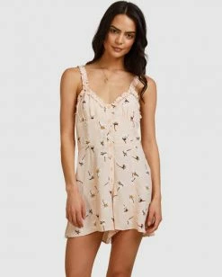 BILLABONG Feelin Peachy Romper PEACHES -Women Clothing Shop abjwd00407 billabongw pec frt1