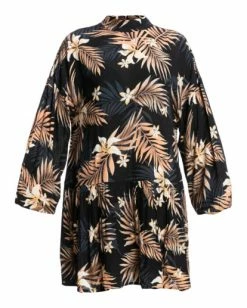 BILLABONG Happy Mind Mini Dress BLACK MULTI -Women Clothing Shop abjwd00408 billabongv bml frt1