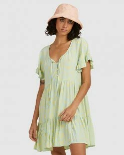 BILLABONG Hot Tropics Mini Dress SEA BLUE -Women Clothing Shop abjwd00414 billabongw seb frt2