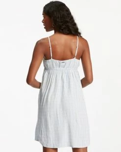 BILLABONG Feelin Blue Mini Slip Dress RAIN DROP -Women Clothing Shop abjwd00442 billabongw rad bck1