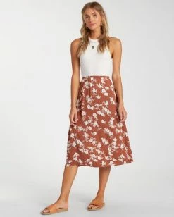 BILLABONG Wild And Free Skirt CHOCOLATE