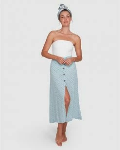BILLABONG Sea Mist Skirt BLUE -Women Clothing Shop abjwk00127 billabongsg blu frt1