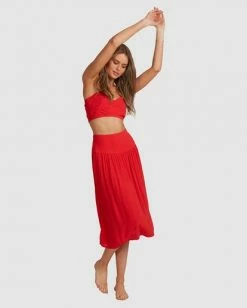 BILLABONG Mrs. Miller Skirt FIESTA RED -Women Clothing Shop abjwk00129 billabongw ftr frt2