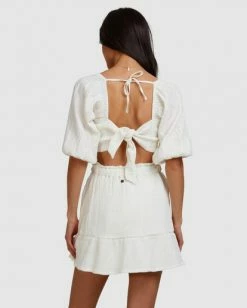 BILLABONG Island Mini Skirt WHITE -Women Clothing Shop abjwk00135 billabongw wht bck1