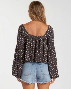 BILLABONG Just Beachy Top OFF BLACK -Women Clothing Shop abjwt00127 billabongw ofb bck1