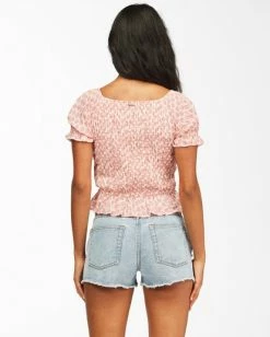 BILLABONG Sweet Talker Top CORAL PINK 7 BILLABONG Sweet Talker Top CORAL PINK -Women Clothing Shop abjwt00166 billabongw cak bck1