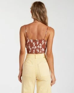 BILLABONG Wild Run Top CHOCOLATE -Women Clothing Shop abjwt00171 billabongw cho bck1