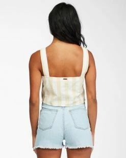 BILLABONG East Side Woven Crop Top CASHEW -Women Clothing Shop abjwt00173 billabongw cml0 bck1