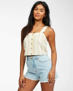 BILLABONG East Side Woven Crop Top CASHEW -Women Clothing Shop abjwt00173 billabongw cml0 sd1