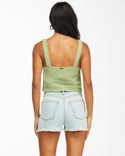 BILLABONG East Side Crop Top SAFARI GREEN -Women Clothing Shop abjwt00174 billabongw saf bck1