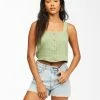 BILLABONG East Side Crop Top SAFARI GREEN