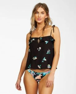 BILLABONG Going Out Woven Top OFF BLACK