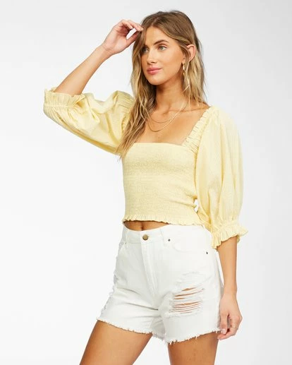 BILLABONG Feeling Groovy Top SUNBEAM 4 BILLABONG Feeling Groovy Top SUNBEAM - Image 4