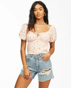 BILLABONG My Sunshine Crop Top SOFT PINK