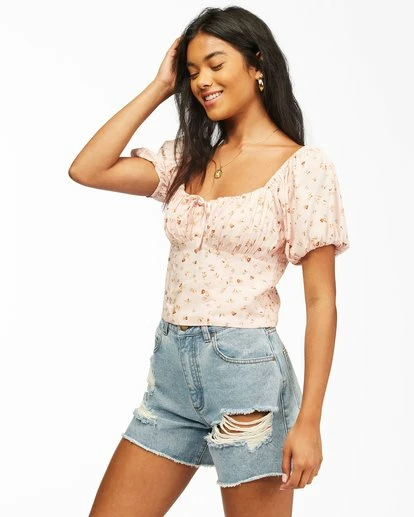 BILLABONG My Sunshine Crop Top SOFT PINK 2 BILLABONG My Sunshine Crop Top SOFT PINK - Image 2