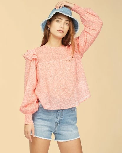 BILLABONG Wrangler Carefree Top VINTAGE ROSE 1 BILLABONG Wrangler Carefree Top VINTAGE ROSE