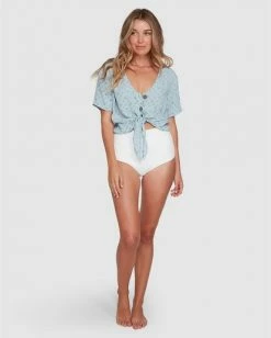 BILLABONG Sea Mist Top BLUE -Women Clothing Shop abjwt00209 billabongsg blu frt1