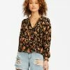 BILLABONG Desert Daze Peasant Top BLACK 1