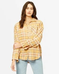 BILLABONG Easy Breezy Long Sleeve Top MULTI -Women Clothing Shop abjwt00227 billabongw gdd frt1