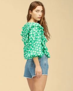 BILLABONG Wrangler Romance Me Top CLOVER -Women Clothing Shop abjwt00236 billabongw cov bck1