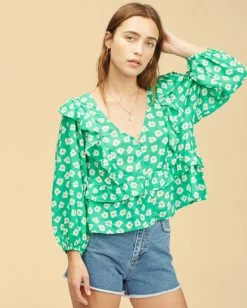 BILLABONG Wrangler Romance Me Top CLOVER