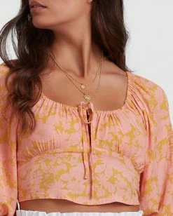 BILLABONG Summer Sun Top CORAL -Women Clothing Shop abjwt00245 billabongw crl dtl1