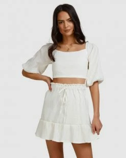 BILLABONG Island Top WHITE -Women Clothing Shop abjwt00274 billabongw wht frt2