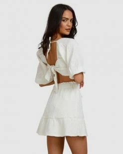 BILLABONG Island Top WHITE -Women Clothing Shop abjwt00274 billabongw wht sd2