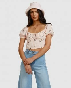 BILLABONG Feelin Peachy Top PEACHES 10 BILLABONG Feelin Peachy Top PEACHES -Women Clothing Shop abjwt00276 billabongw pec frt2