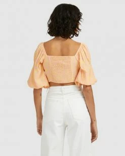 BILLABONG Hot Tropics Crop Top MELON FADE -Women Clothing Shop abjwt00277 billabongw mfd bck1