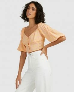 BILLABONG Hot Tropics Crop Top MELON FADE
