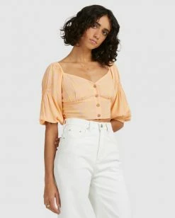 BILLABONG Hot Tropics Crop Top MELON FADE -Women Clothing Shop abjwt00277 billabongw mfd frt2