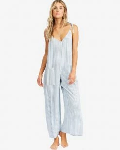 BILLABONG Its A Breeze Beach Cover-Up Onesie BLUE STREAM
