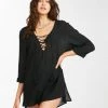 BILLABONG Blue Skies Mini Beach Cover-Up BLACK PEBBLE