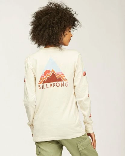 BILLABONG A/Div Mountain Peak Long Sleeve T-Shirt WHITE CAP 3 BILLABONG A/Div Mountain Peak Long Sleeve T-Shirt WHITE CAP - Image 3