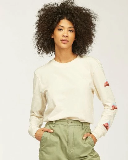 BILLABONG A/Div Mountain Peak Long Sleeve T-Shirt WHITE CAP 1 BILLABONG A/Div Mountain Peak Long Sleeve T-Shirt WHITE CAP