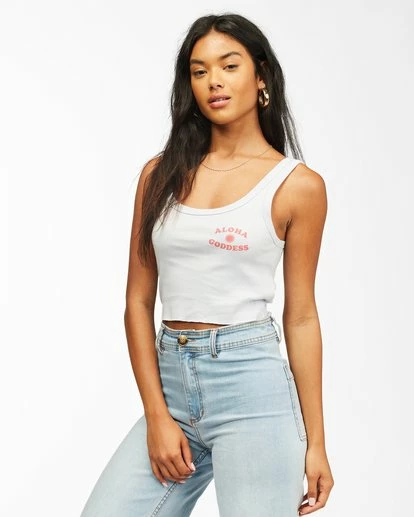 BILLABONG Aloha Goddess Tank Top ICE BLUE 3 BILLABONG Aloha Goddess Tank Top ICE BLUE - Image 3