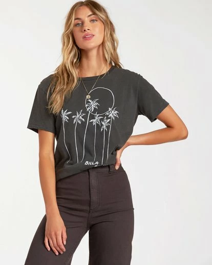 BILLABONG Mas Palms Short Sleeve T-Shirt OFF BLACK 1 BILLABONG Mas Palms Short Sleeve T-Shirt OFF BLACK