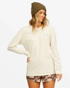 BILLABONG A/Div Long Sleeve T-Shirt WHITE CAP -Women Clothing Shop abjzt00199 billabongw wcp frt1
