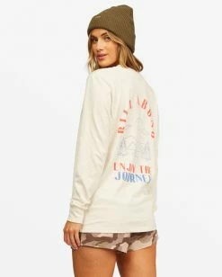 BILLABONG A/Div Long Sleeve T-Shirt WHITE CAP -Women Clothing Shop abjzt00199 billabongw wcp sd1
