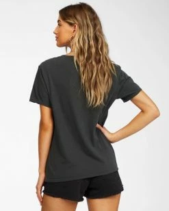 BILLABONG This Is The Life T-Shirt OFF BLACK -Women Clothing Shop abjzt00265 billabongw ofb bck1