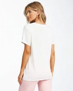 BILLABONG You Me And The Sea T-Shirt SALT CRYSTAL -Women Clothing Shop abjzt00296 billabongw scs bck1