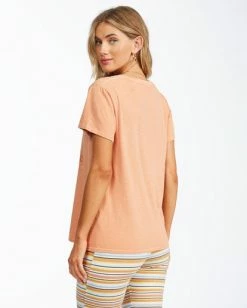 BILLABONG Sweet Leaves T-Shirt SANDSTONE 5 BILLABONG Sweet Leaves T-Shirt SANDSTONE -Women Clothing Shop abjzt00301 billabongw sds bck1