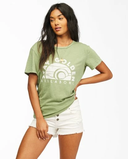 BILLABONG Stay Golden T-Shirt SAFARI GREEN 2 BILLABONG Stay Golden T-Shirt SAFARI GREEN - Image 2